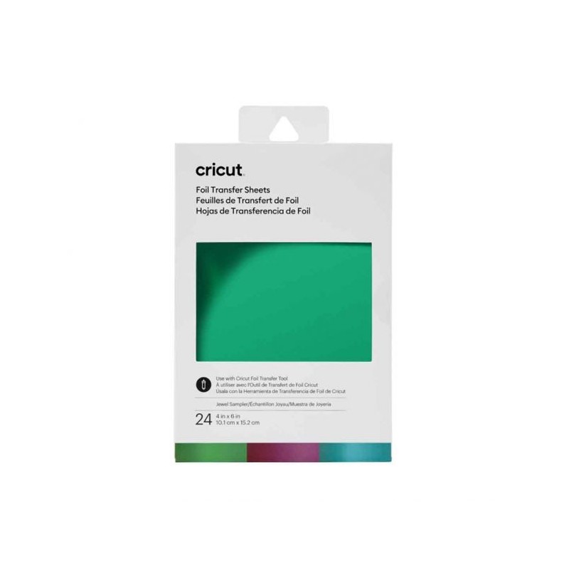 Muestrario de hojas de transferencia Cricut Foil Jewel 4X6´´ (24 Piezas) | 2008703