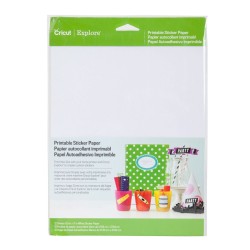 12 Hojas de Papel Adhesivo Imprimible Cricut 8.5 x 12 pulgadas | 2002530