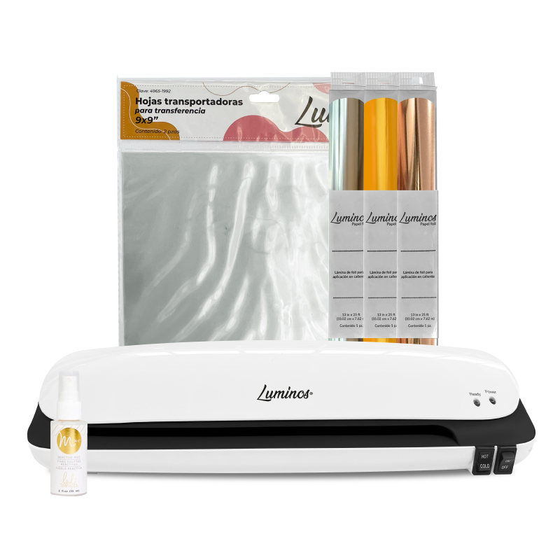Laminadora Luminos + Foil Luminos + Consumibles Minc