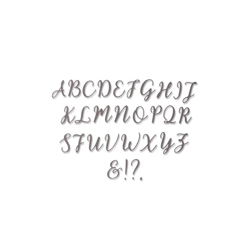 Troquel Delgado Alfabeto  Sizzix Lisa Jones 28 Piezas | 664374